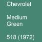 Preview: Chevrolet, Medium Green, 518 (1972).